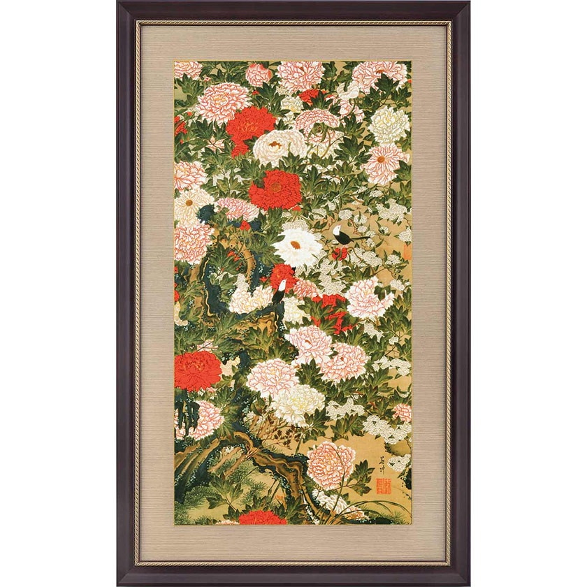 伊藤若沖、葡萄図、超希少・大判画集画、新品高級額装付 Amazon｜のれん 伊藤若冲 葡萄図 日本画 タペストリー ポスター