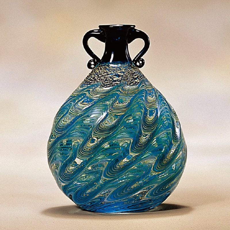 津軽海峡』津軽びいどろ花器 | 彫刻・美術・工芸品 | 【公式】アートの