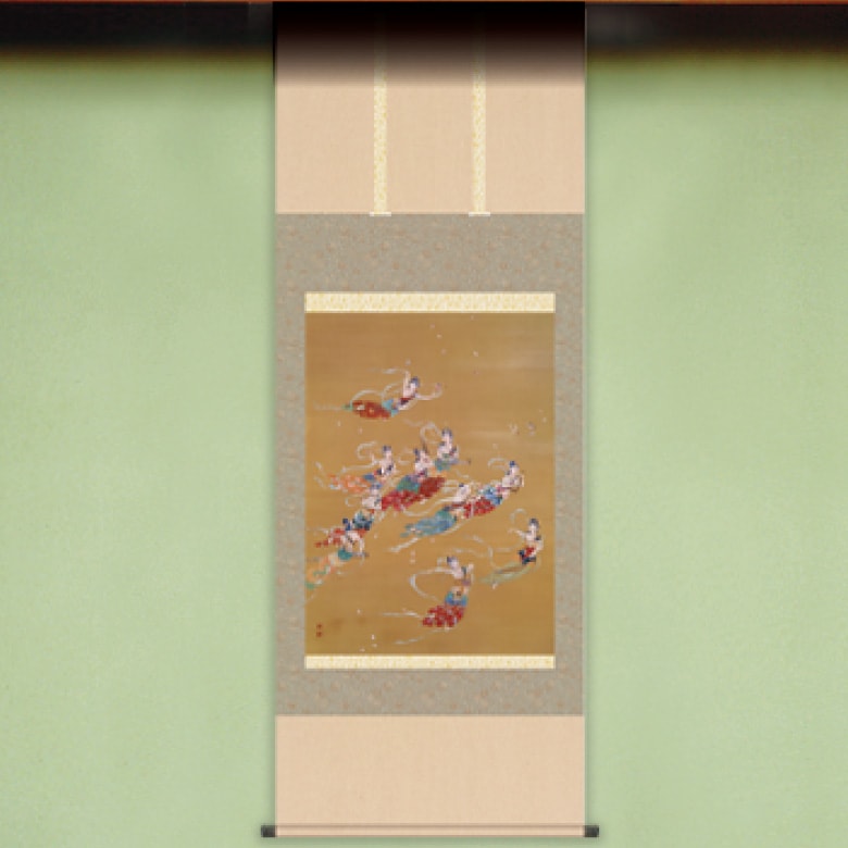 散華』竹内栖鳳 高級掛軸 仏画 複製画 | 仏画・宗教画 | 【公式