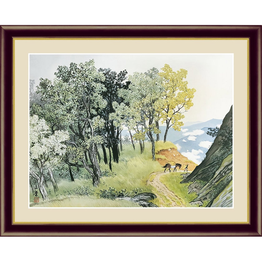 山雨一過』 川合玉堂 標準額 日本画 複製画 | 額装・掛軸,日本画