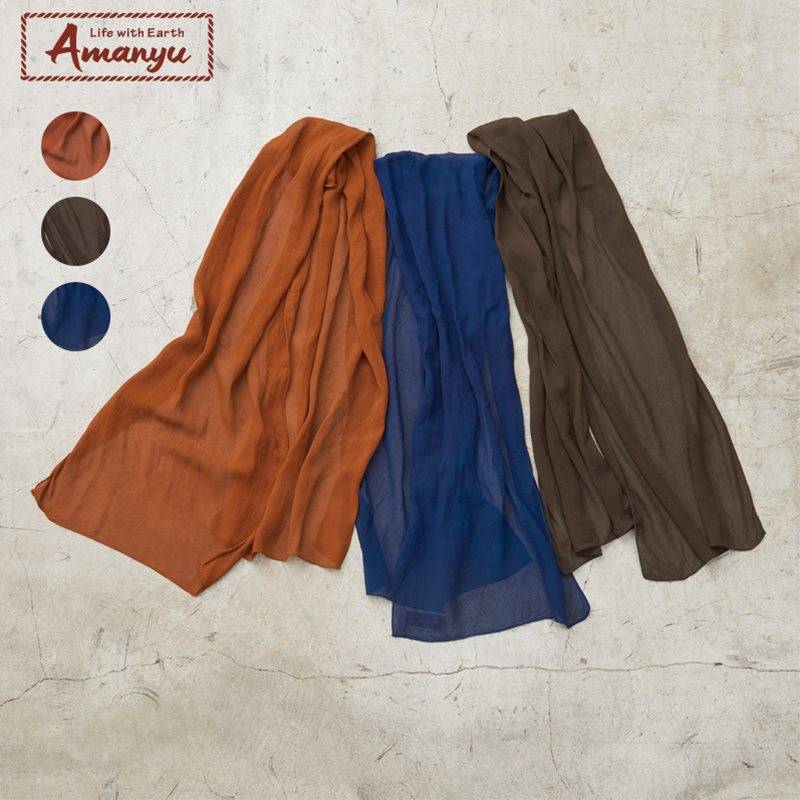 Amanyu / アマンユ 泥染めシルクスカーフ