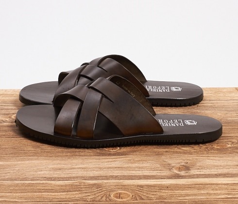 【セール】DANIELE LEPORI（ダニエル レポリ） サンダル [DL9783001_DARKBROWN]