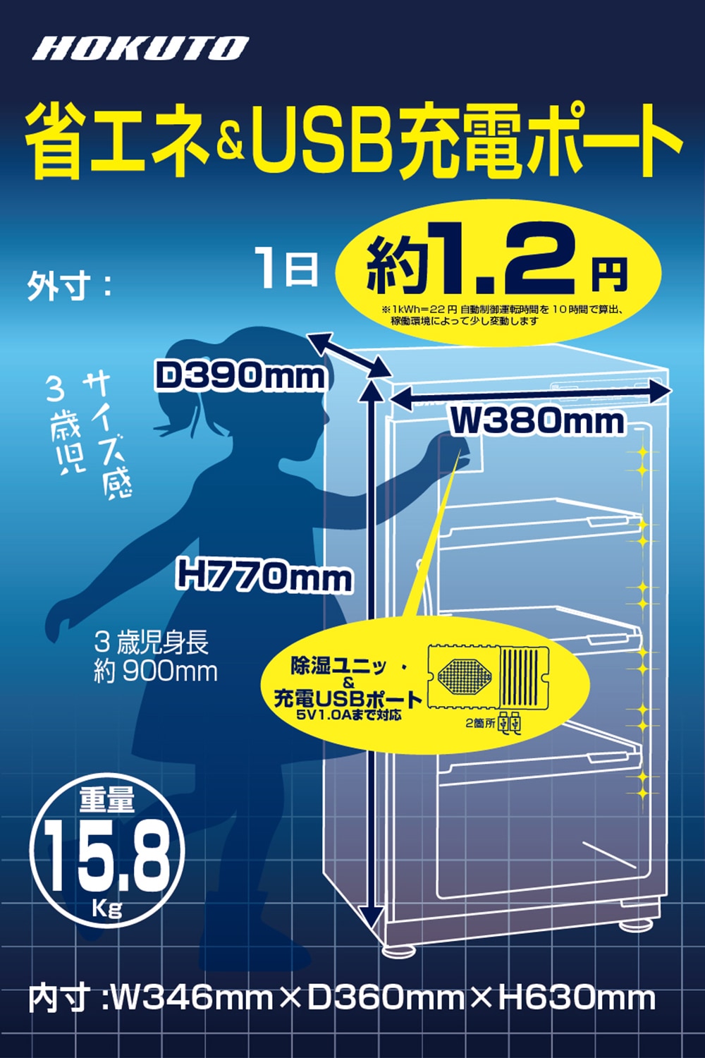 HP-102EX】HOKUTO 防湿庫 102L｜高精度湿度センサー・全自動除湿