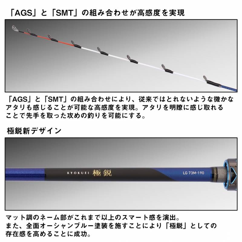 ダイワ 極鋭LG 73MH-185 (Daiwa 竿 ロッド 船 海 釣り 2ピース) | 船竿