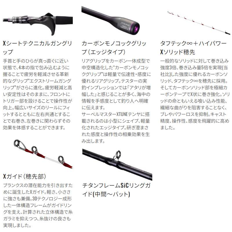 シマノ 24 サーベルマスターエクスチューンテンヤ 82H172 (Shimano 船