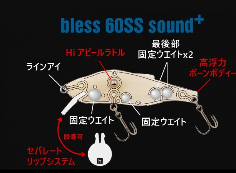 全5色】 ヒフミクリエイティング ブレス 60SSサウンド+ (ルアー