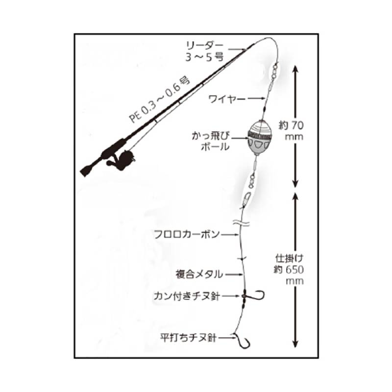 ハピソン カッ飛ビ太刀魚仕掛セットタチフロート FS YF-305 (堤防釣り