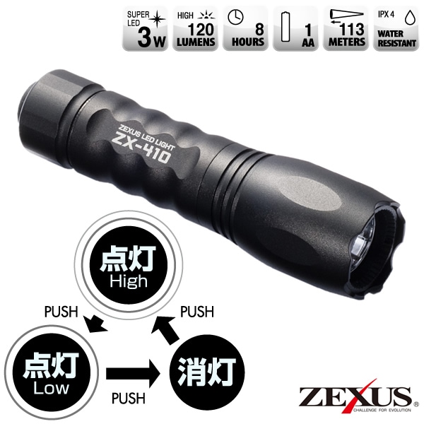 冨士灯器 ZEXUS(ゼクサス) LEDライト ZX-410 (ハンディライト
