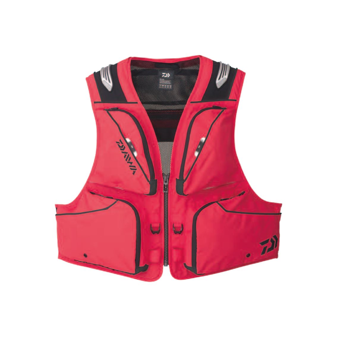 Daiwa フィッシングベスト レッド　美品 ダイワ フィッシングショートベスト レッド DV-3023 (鮎ベスト 渓流