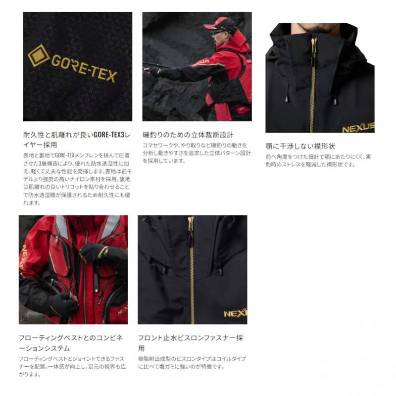 シマノ 24 ネクサス ゴアテックス レインスーツ レッド RA-101X