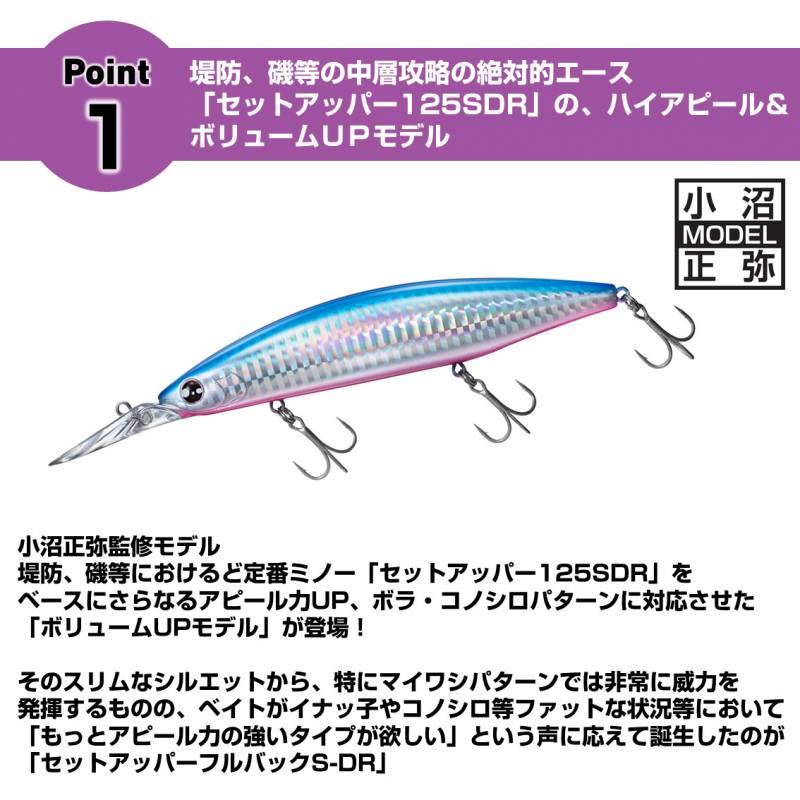 ダイワ ショアラインシャイナーZ セットアッパー フルバック 125SDR 3D