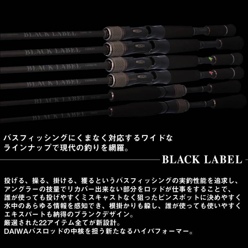 ダイワ 25 ブラックレーベル C66L+-2 BF (Daiwa ブラックバス ロッド