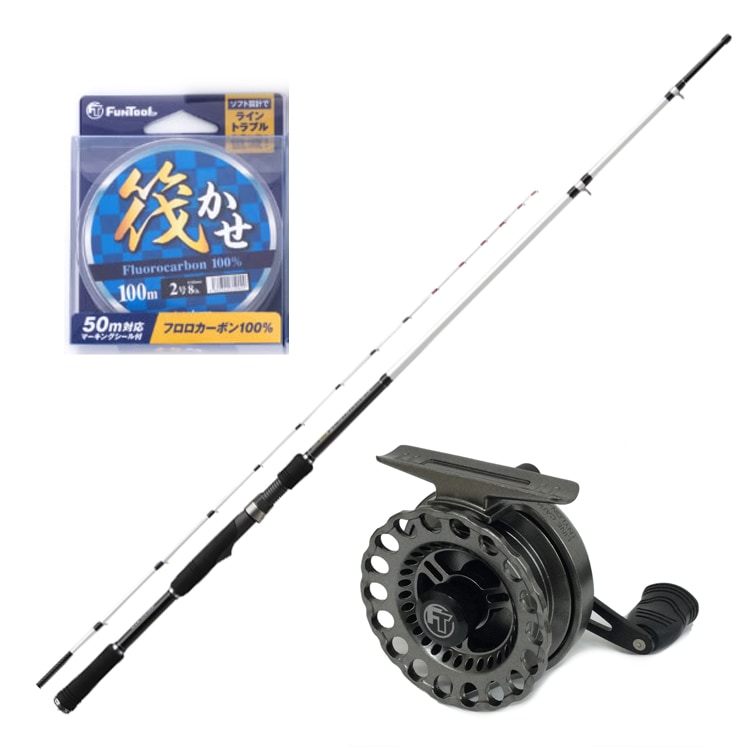 筏　チヌ釣り　セット 筏入門 3点セット(リール ロッド セット ライン イカダ 黒鯛 クロダイ