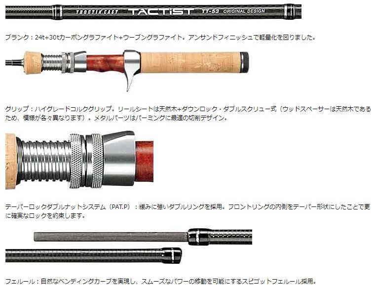 スミス トラウティンキャスト タクティスト TT-53 (トラウトベイト