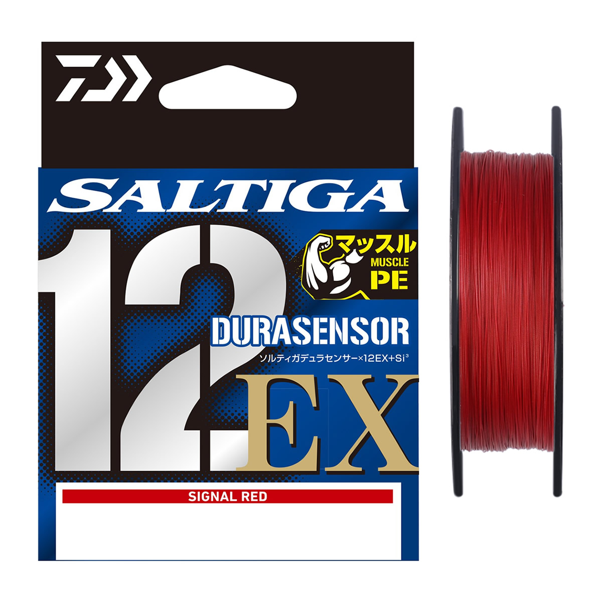 ダイワ UVF ソルティガデュラセンサー×12EX+Si3 シグナルレッド 300m