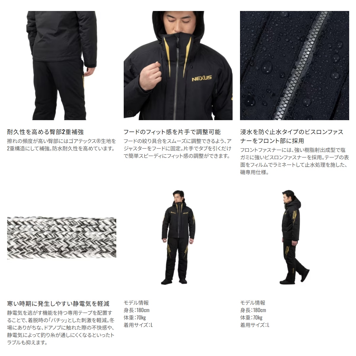 シマノ nexus 防寒着　Lサイズ シマノ 26 ネクサス ゴアテックス ウォームスーツ ブラック RB-150Z