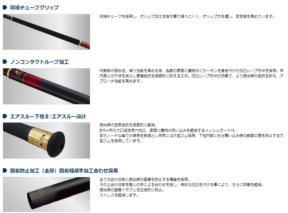 宇崎日新 ゼロサム磯 弾CIM玉の柄 5005 (玉の柄 ランディングシャフト