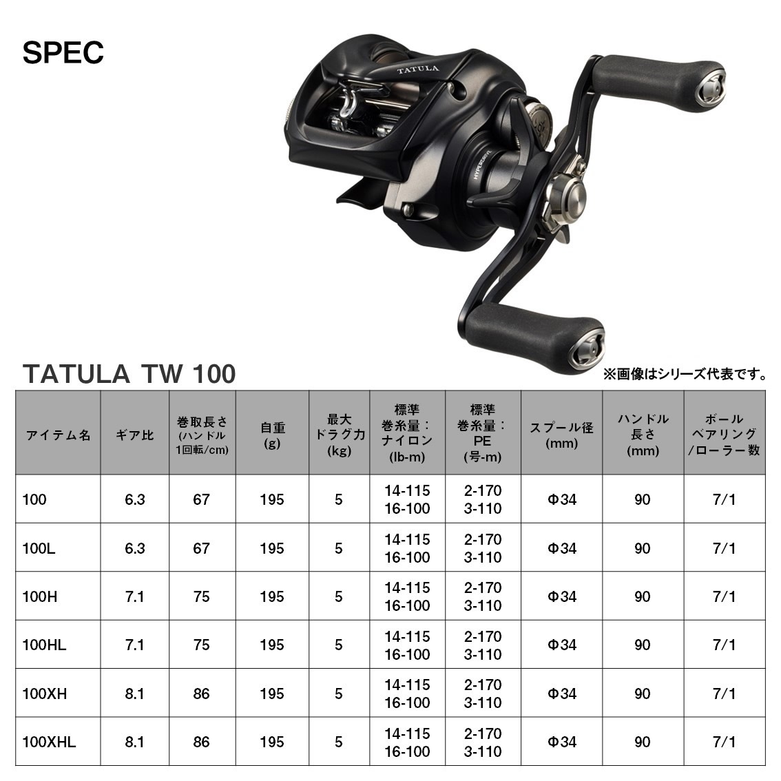 ダイワ　24タトゥーラ　100 XH 右巻 ダイワ 24 タトゥーラ TW 100XH (右ハンドル Daiwa ベイトリール 釣り