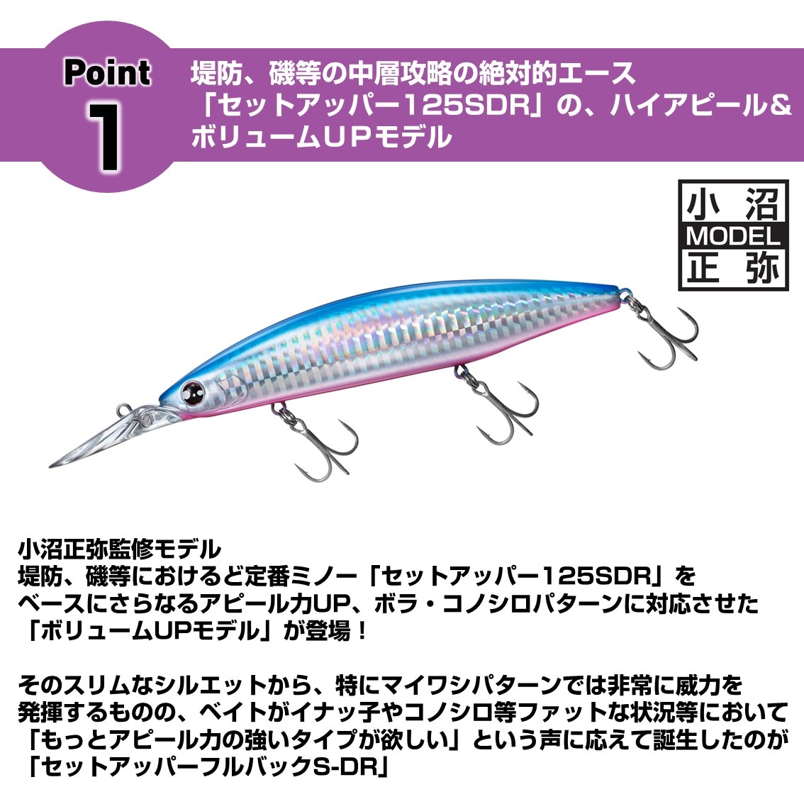 ダイワ ショアラインシャイナーZ セットアッパー フルバック 125SDR 3D