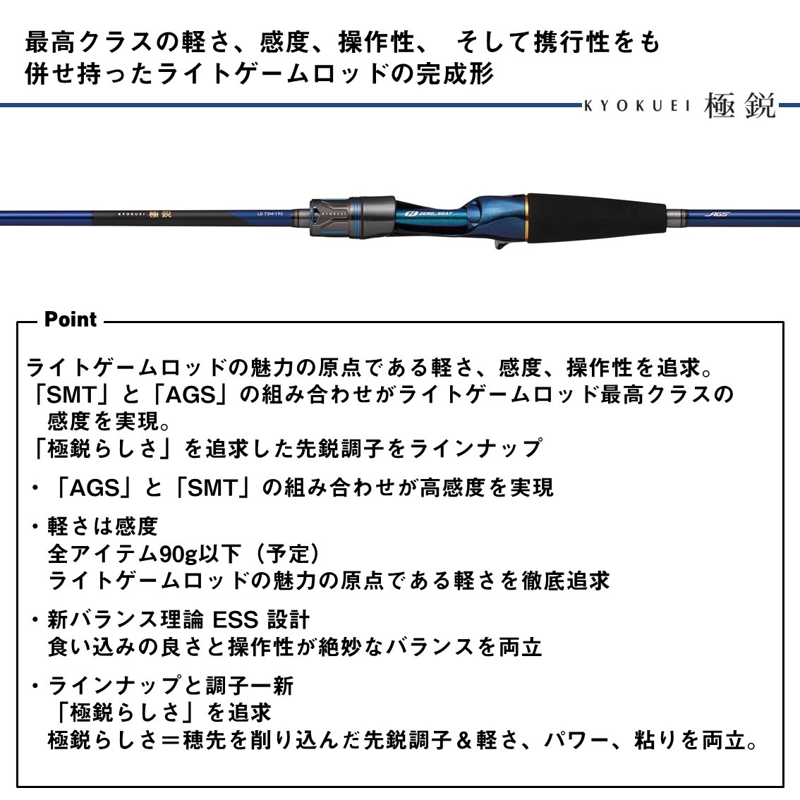ダイワ 極鋭LG 73MH-185 (Daiwa 竿 ロッド 船 海 釣り 2ピース) | 船竿