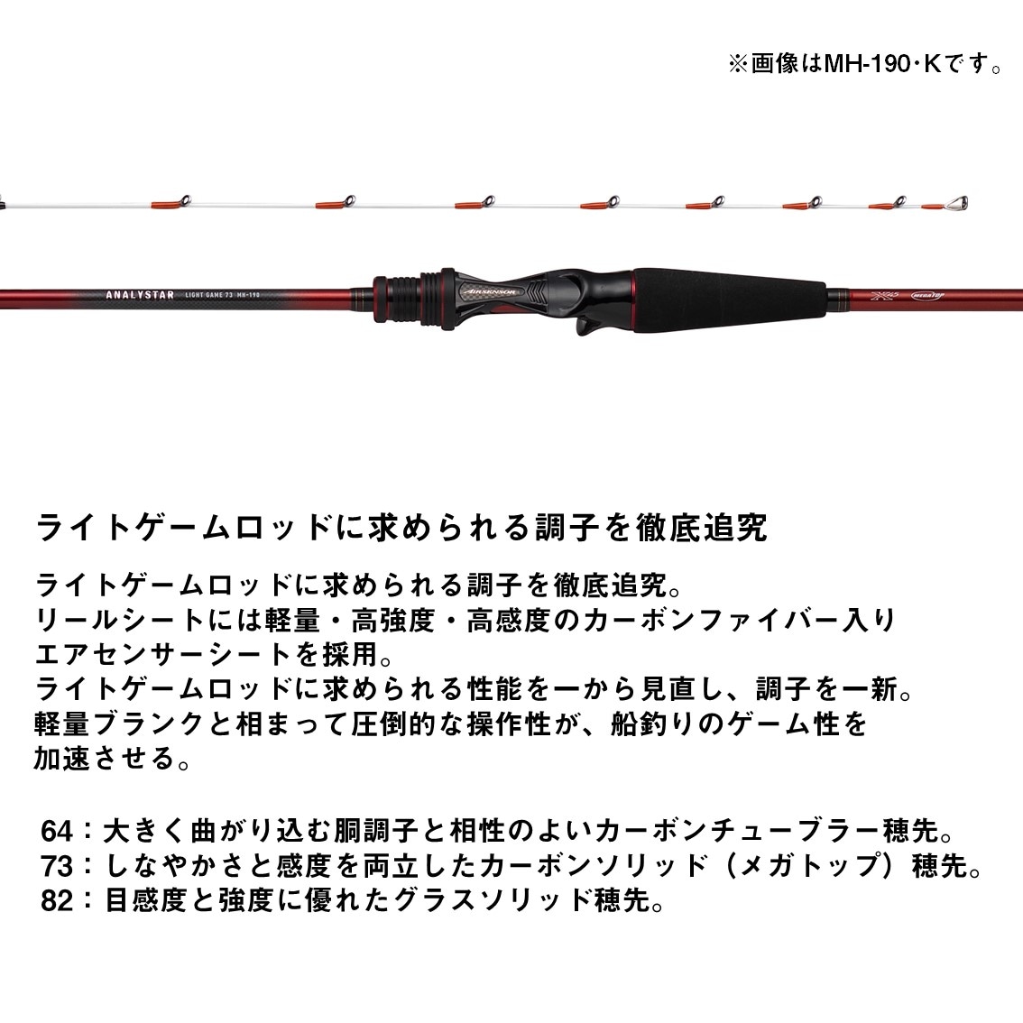ダイワ 24 アナリスター ライトゲーム 64 MH-190 K (Daiwa 竿 ロッド