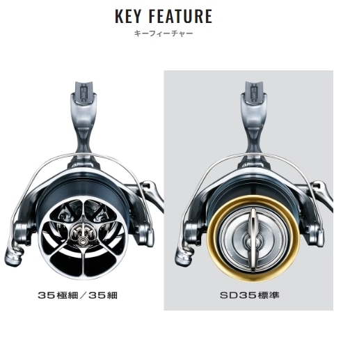 シマノ 24 フリーゲン35 細糸 (Shimano 遠投スピニングリール) | 投用