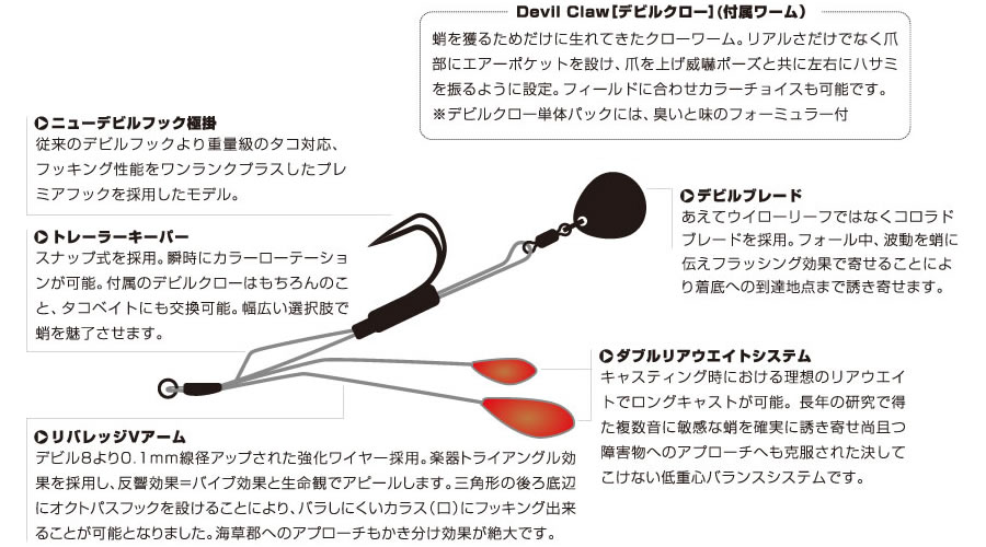 全5色】 ワンナック デビルエイト極掛 30g (タコ掛) | タコ掛け