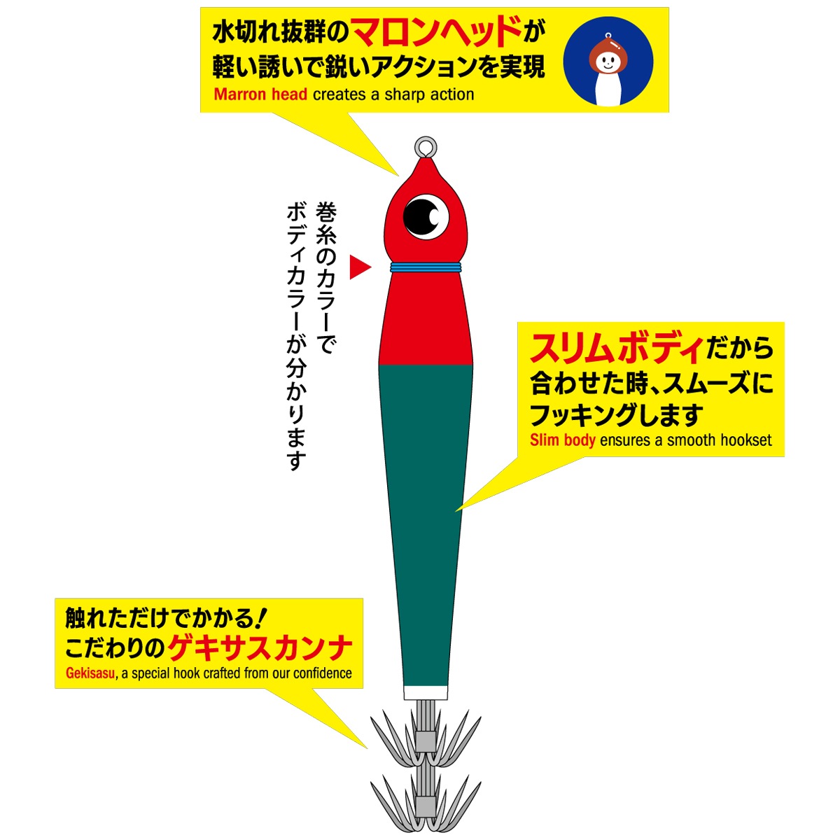 メジャークラフト 餌木蔵メタル 25号 #6 オレンジ夜光ライムオレンジ