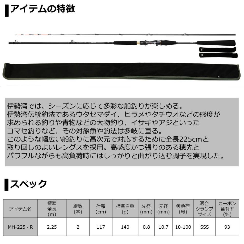 ダイワ メタリア伊勢湾ゲーム MH-225・R (船竿) | 船竿M『船竿