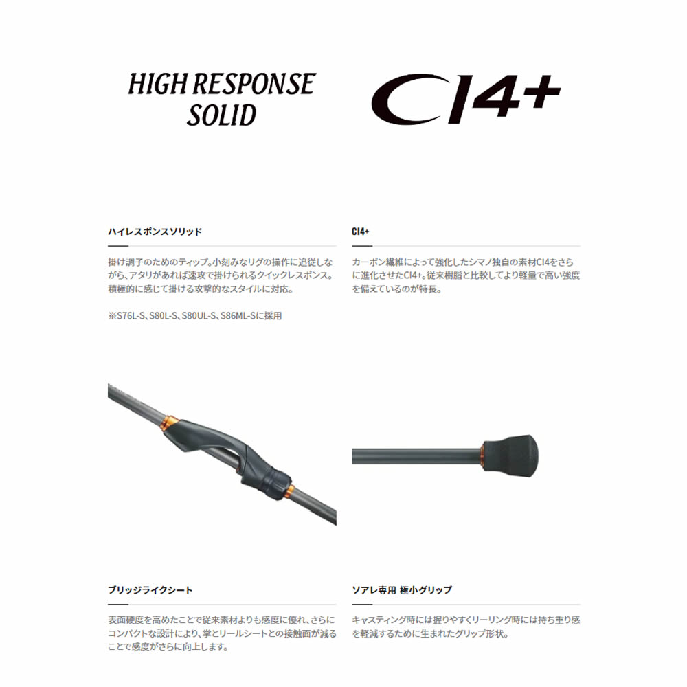 シマノ 22 ソアレSS S76UL-T (ロックフィッシュロッド 根魚竿 テトラ竿