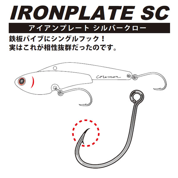 コアマン アイアンプレート シルバークロー IP-26 75mm 26g (ソルト
