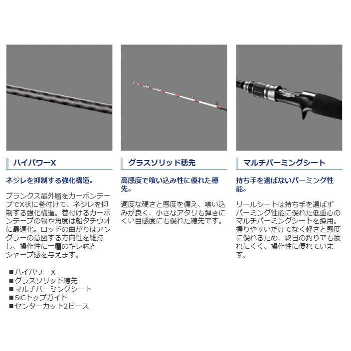 シマノ サーベルマスターBB 82MH180 (船竿 タチウオ テンヤ 太刀魚