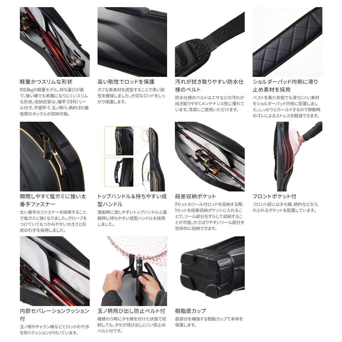 シマノ ロッドケースリミテッドプロスリム リミテッドブラック 135 BR