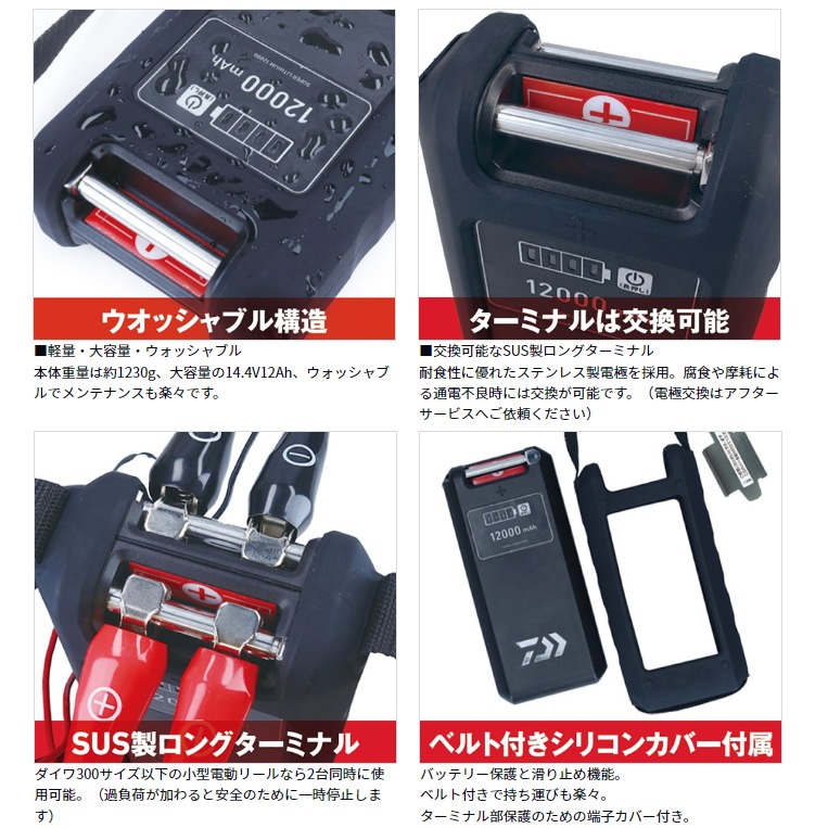 ダイワ スーパーリチウム 12000WP-C （充電器付き） (リチウム