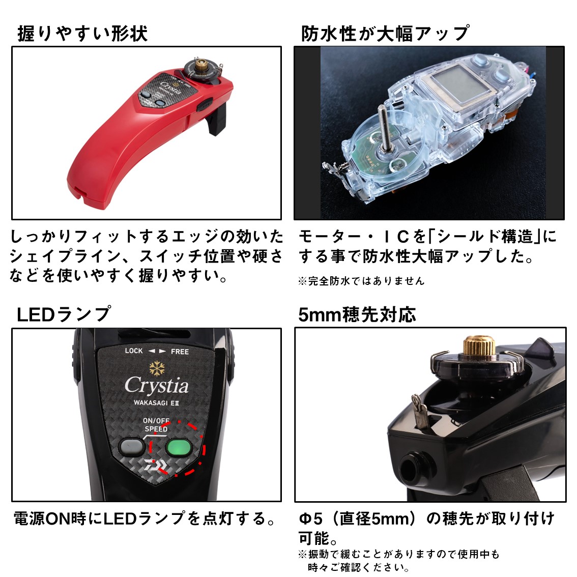 ダイワ クリスティア ワカサギE2 レッド (ワカサギ電動リール