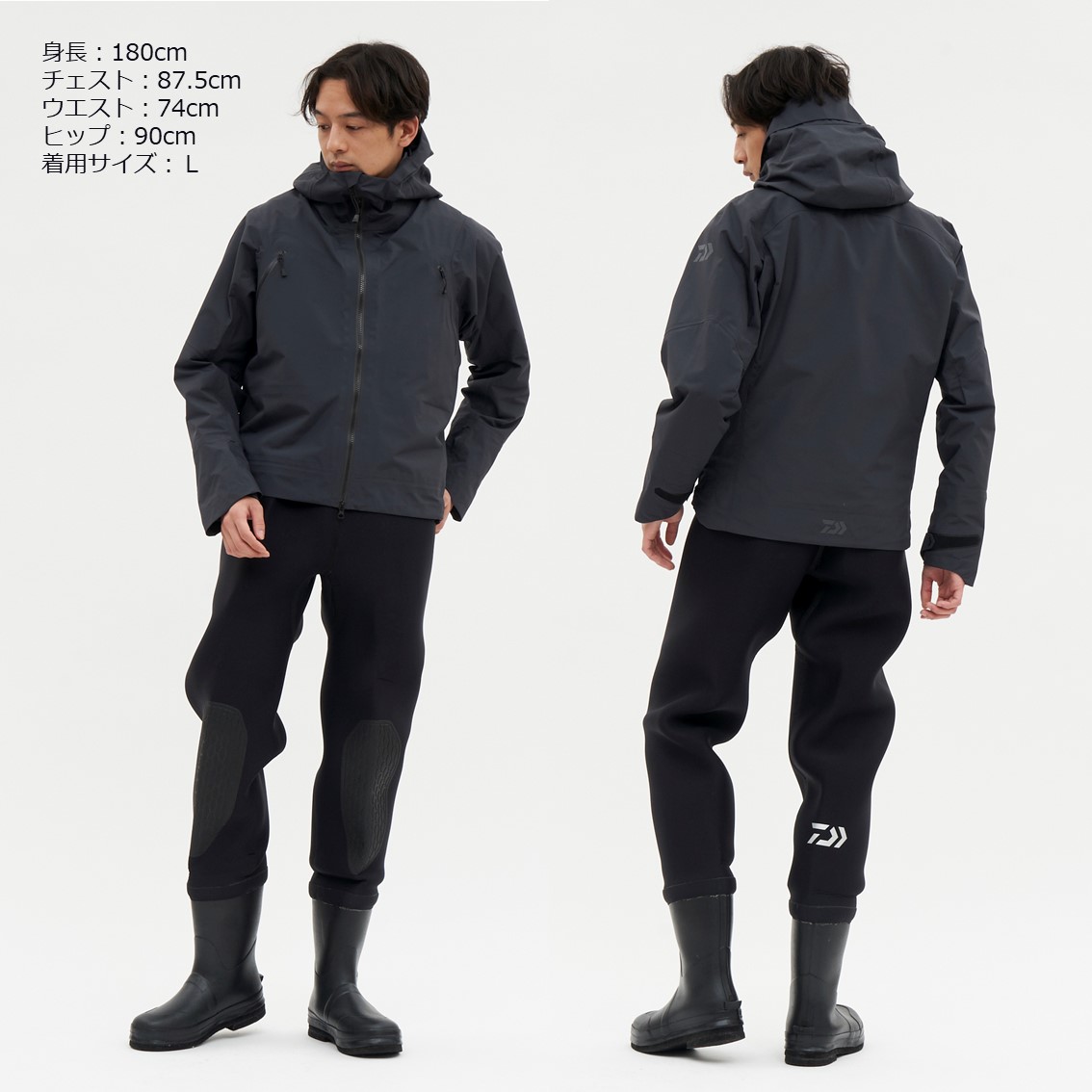 ダイワ フィッシング レインジャケット ダイワ エアインフレータブルレインジャケット ブラック DR-3223J