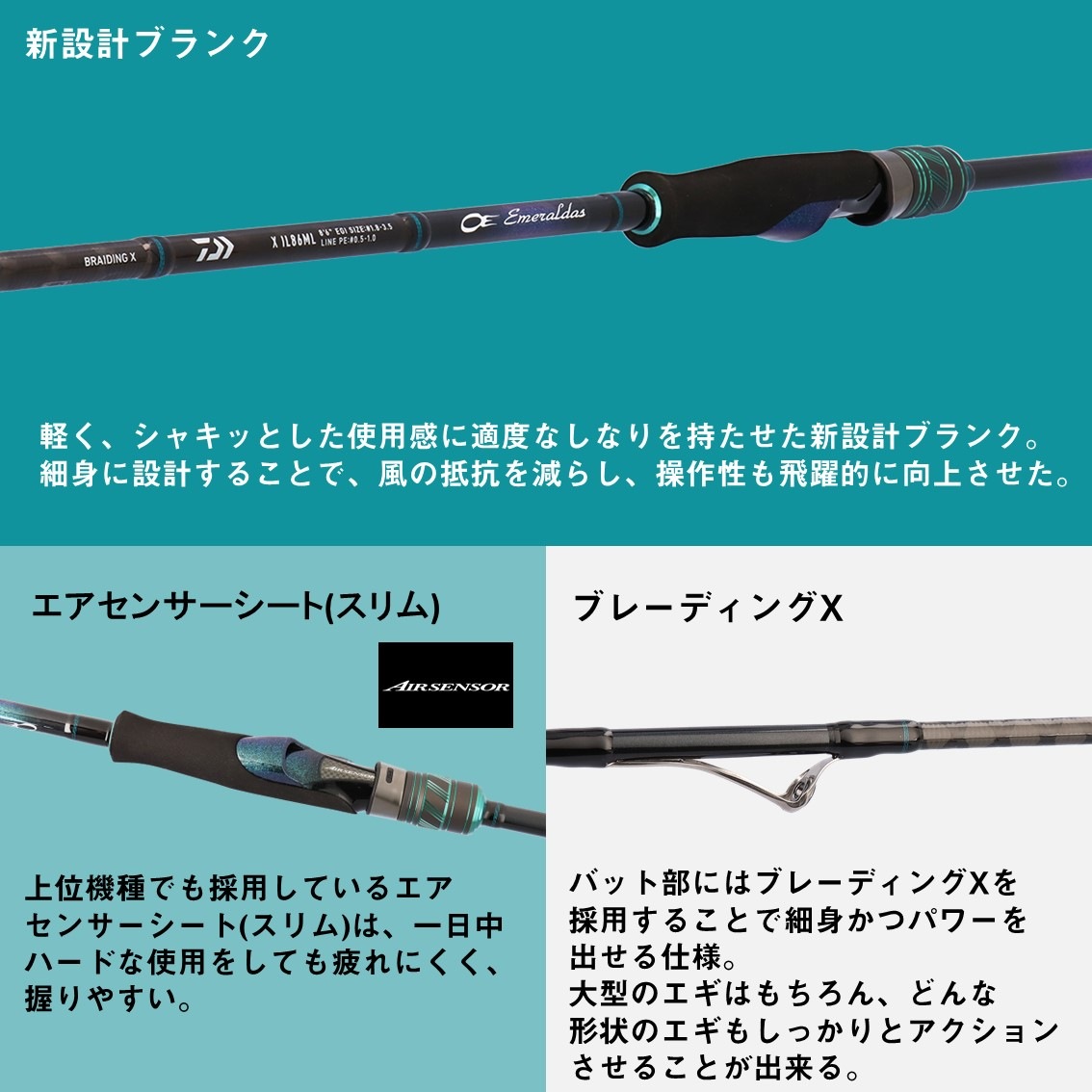 ダイワ 25 エメラルダスX IL 83ML J (Daiwa エギングロッド 竿 釣り