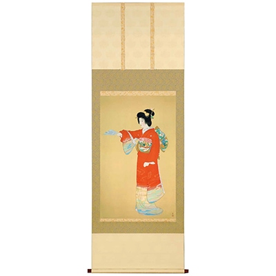 めろんぱん　序の舞　上村松園　掛け軸　複製画 めろんぱん様専用 序の舞 上村松園 掛け軸 複製画 - メルカリ