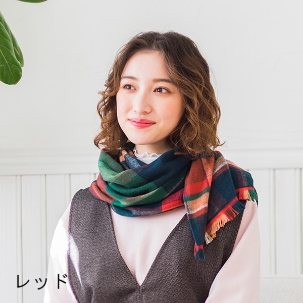 OA12-7 トラッドチェックマフラー 2枚【送料無料】｜エンディショップ