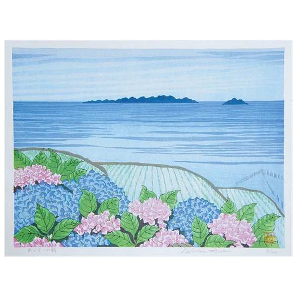 西洋あじさいの絵 絵画の通販、購入ならFROM ARTIST/作品名：あじさいの季節/作家名：平澤 誠