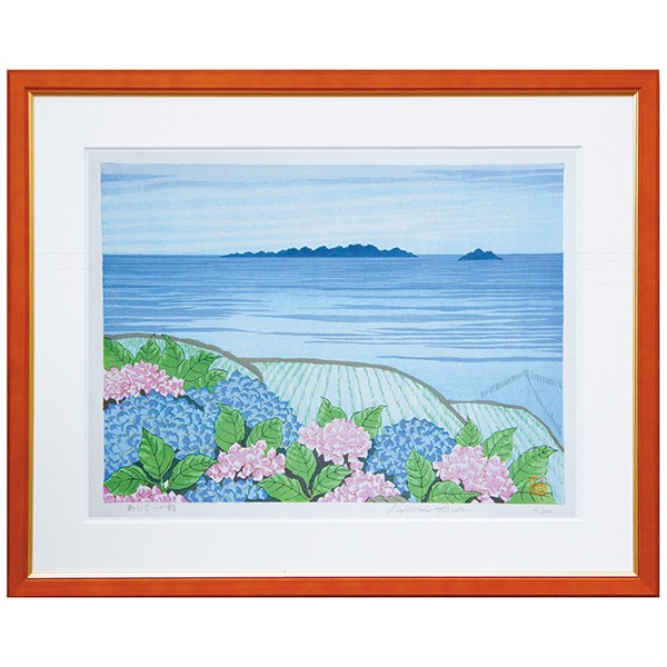 あいわ活士 創作木版画「あじさいの詩」｜エンディショップ【公式通販】