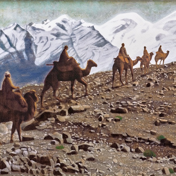 平山郁夫「絲綢の路 パミール高原を行く」＜額＞｜エンディショップ