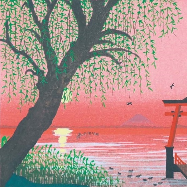 一時値下げプロ作家壁掛け超絶流木アート工芸品　世界観流木絵画　不思議な鹿？ 名作絵本『モチモチの木』『花さき山』より滝平二郎の 「きりえ