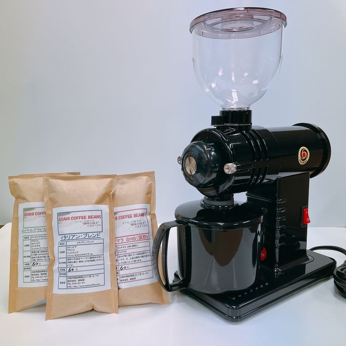 送料無料 カット臼タイプ (エスプレッソ用) コーヒー豆 180g 付☆ 現行品 FUJI・みるっこ (ブラック)カット臼 R-220