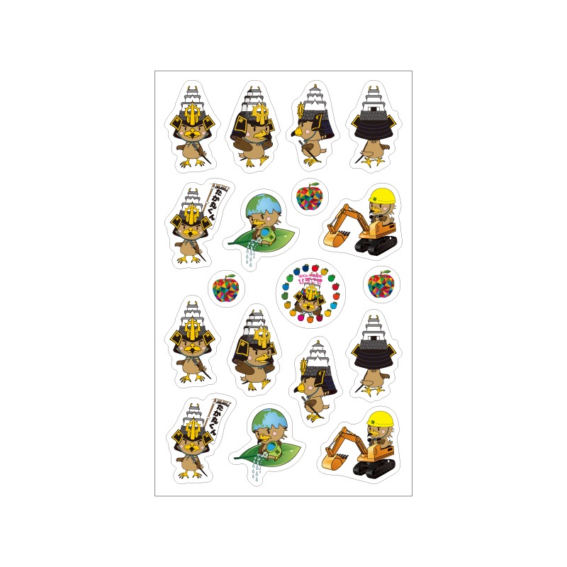 たか丸くん ぷっくり立体シール