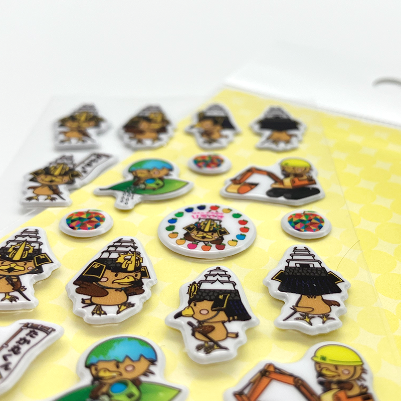 たか丸くん ぷっくり立体シール