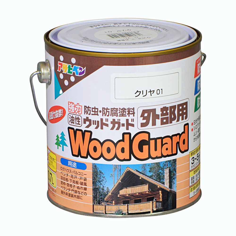 油性ウッドガード 外部用 （0.7L） 強力防虫 防腐 防カビ 日光や雨に強い シロアリ・キクイムシ・腐れ・カビから木部を保護