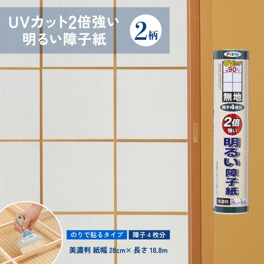 ＵＶカット2倍強い明るい障子紙 美濃判 幅28cm×長さ18.8m