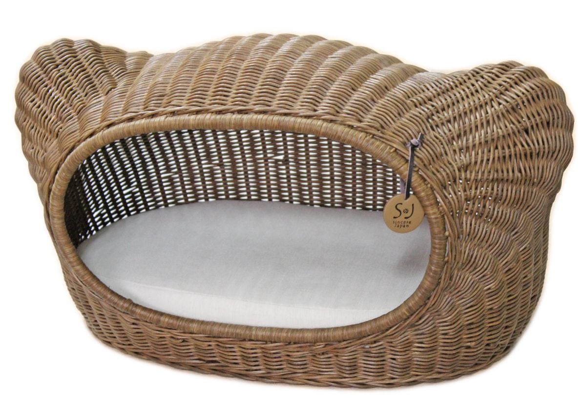 ペット用ハウス ラタンキティハウス ブラウン 猫用 推奨体重~7kgまで 58×37×35cm