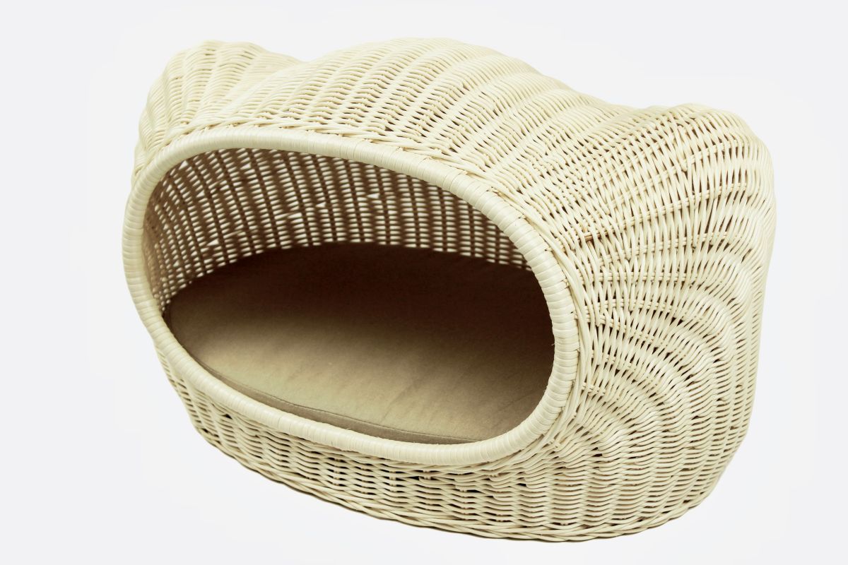 ペット用ハウス ラタンキティハウス ナチュラル 猫用 推奨体重~7kgまで 58×37×35cm